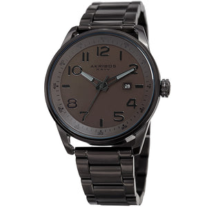 Casual-AK956BR Black/Stainless Steel | Brown Dial