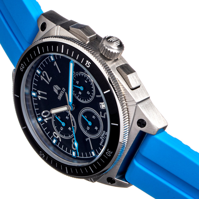 Sonar with Date Light Blue | Black Dial