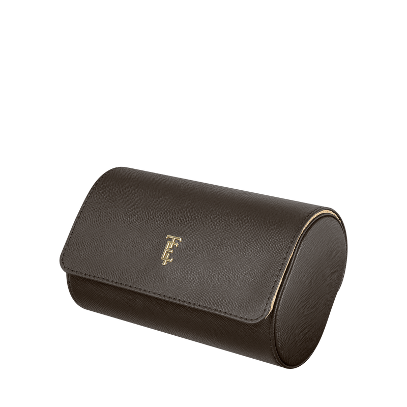 Longitude 2-slot Watch Roll Brown / Leather