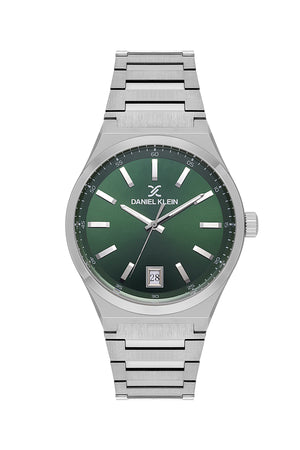 Minimalist Round Date Silver / Green Dial Green Dial