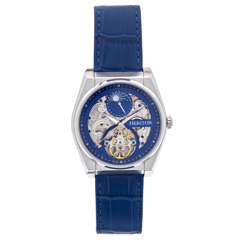 Daxton Semi Skeleton Blue | Blue Dial