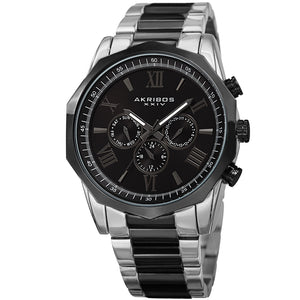 Casual-AK940TTB Silver/Stainless Steel | Black Dial