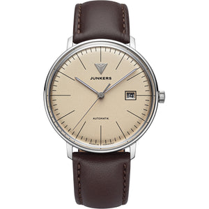 Bauhaus Automatic Leather / Beige | Beige Dial