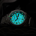 Tri-Hawk Tritium Blue with Luminous Glow Blue Dial