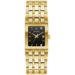 Quadra 21mm / Black / Gold | Black Dial