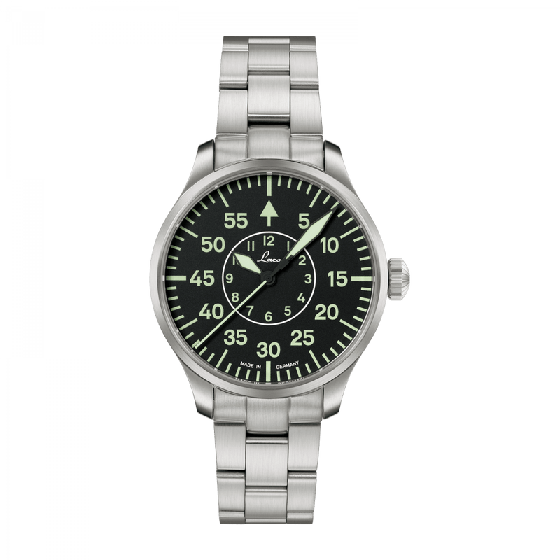 Laco Aachen 39mm Automatic / Bracelet | Black Dial