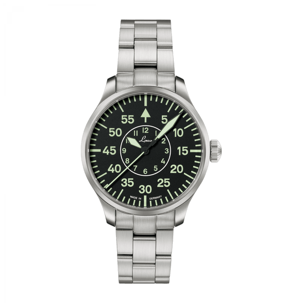 Laco Aachen 39mm Automatic / Bracelet | Black Dial