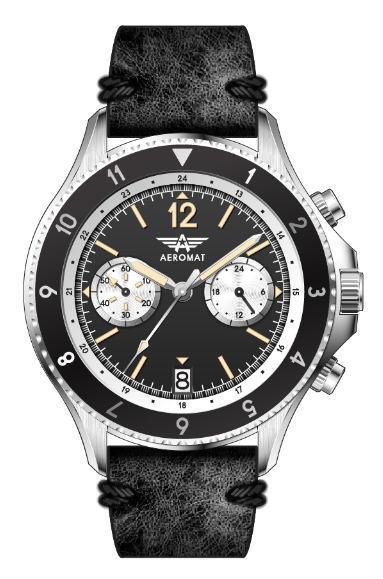 PNY Black Leather 42m Black - {Extended Ship Time} |  Dial