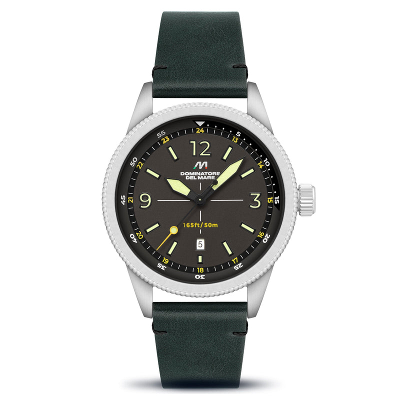 Aviatore Japan Quartz Green / Leather | Green Dial