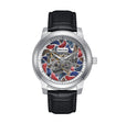 Emmanuel Semi Skeleton Custom Dial Black/Silver MULTICOLOR Dial