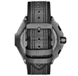 Mens Sport Watch Grey/Leather | Black Dial