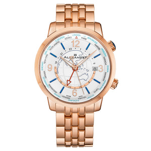 A171B-02 Rose Gold/Stainless Steel | Black / White Fill Dial