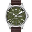 Khaki Aviation Pilot Day Date Auto Dark Brown / Leather
