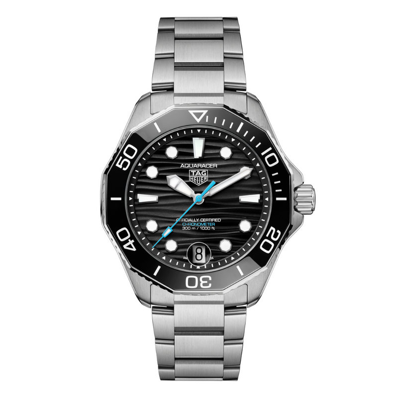 Aquaracer Professional 300 Date 42 mm Black / Stainless | Black Dial