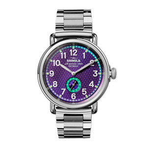 Runwell Watch Patterned Purple Dial / Stainless Steel Purple Dial