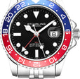 Aquadiver GMT Red / Blue Bezel | Black Dial