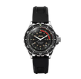 41mm JEEP RUBICON GSAR, SS, COL: SS/BKSS 3PC RUBBER JEEP GSAR ON BLACK 3PC RUBBER STRAP | Black Dial