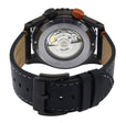 Contasecondi GV2 Contasecondi Men's Grey/Orange Dial Black Calfskin Leather Watch