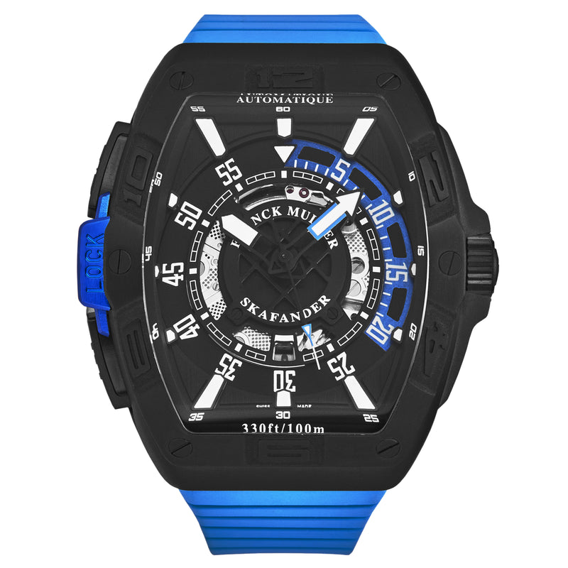 SkaFander 46SCSKFBLKBLKBU / Black, Openworked | Black Dial