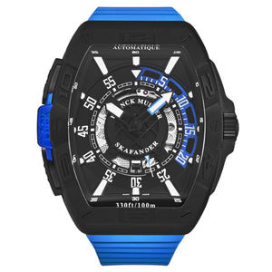 SkaFander 46SCSKFBLKBLKBU / Black, Openworked | Black Dial