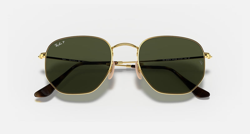 HEXAGONAL FLAT LENSES UNISEX Gold / Green Polar |  Dial