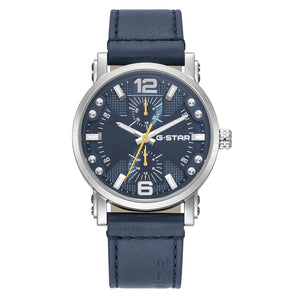 Rovic Blue Dial / Blue Leather Strap Blue Dial