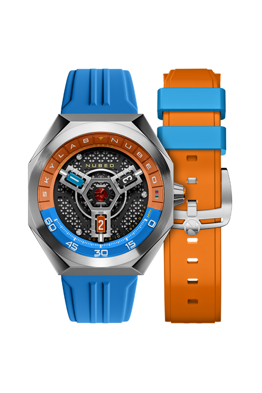 Skylab Automatic Limited Edition Grey / Blue Rubber |  Dial