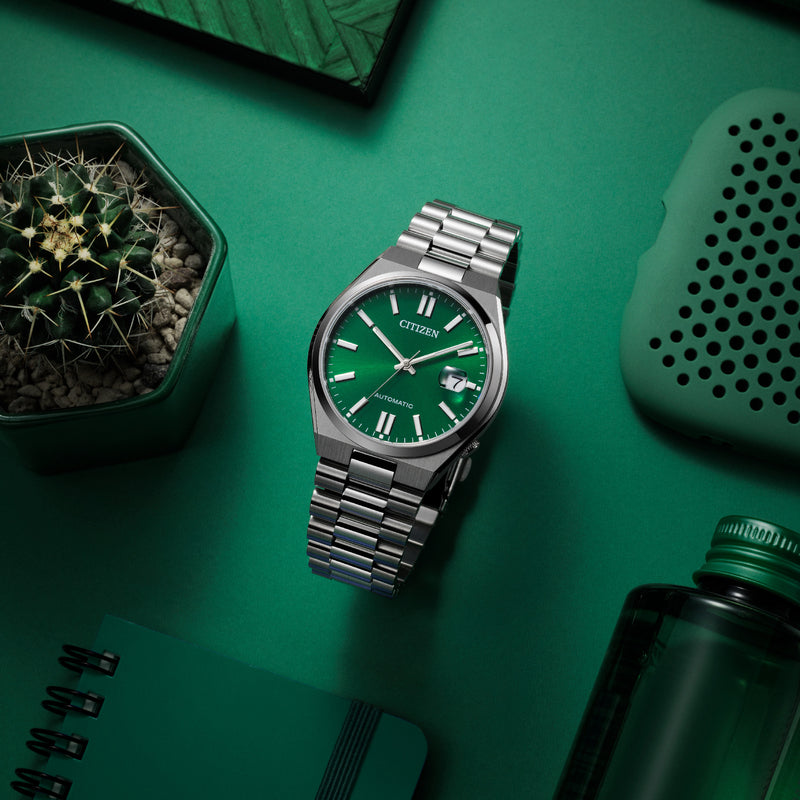 Tsuyosa Green / Stainless Steel | Green Dial