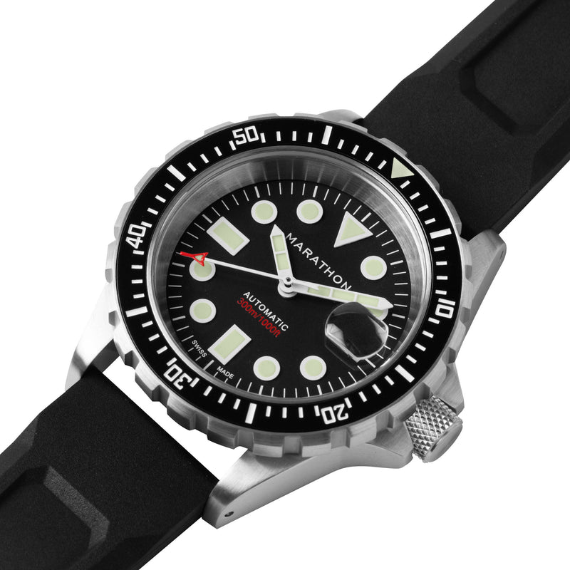 41mm OSAR-D Type I - Diver's Automatic 41mm OSAR-D ON RUBBER STRAP | Black Dial