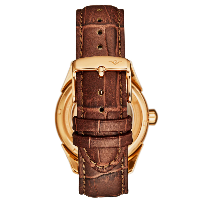 Legacy Automatic Skeleton Rose/ Browm | Rose Dial