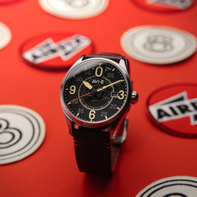 Smith Automatic Black / Brown Leather | Black Dial