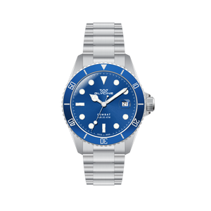 Combat 40mm / Blue / Silver | Blue Dial