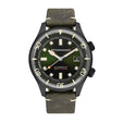 Bradner Green / Black / Leather | Green Dial