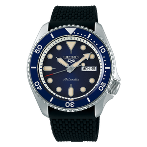 5 Sports SKX - Unidirectional Bezel Blue Gradient  Dial / Black Silicone Strap Blue Gradient Dial