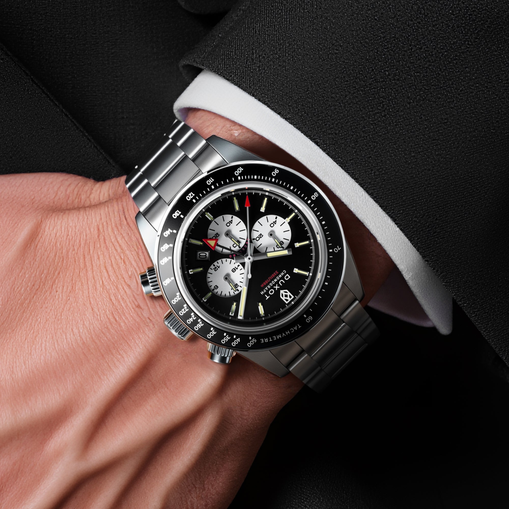 Vitesse Dual Time Chronograph Black / Stainless Steel | Black Dial