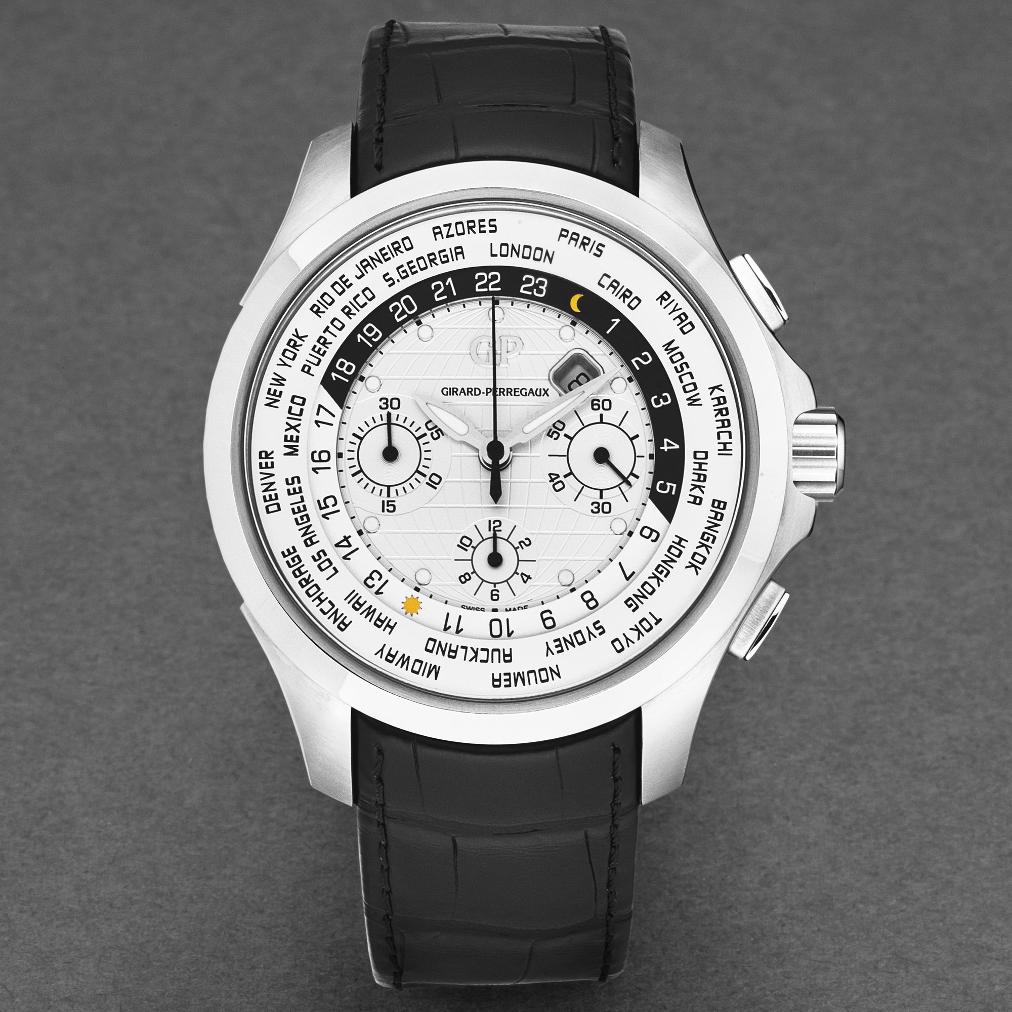 World Timer 4970011133BB6B / silver | Silver Dial
