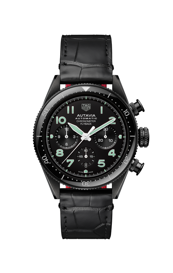 Autavia Calibre Heuer 02 Chronograph 42mm | Black Dial