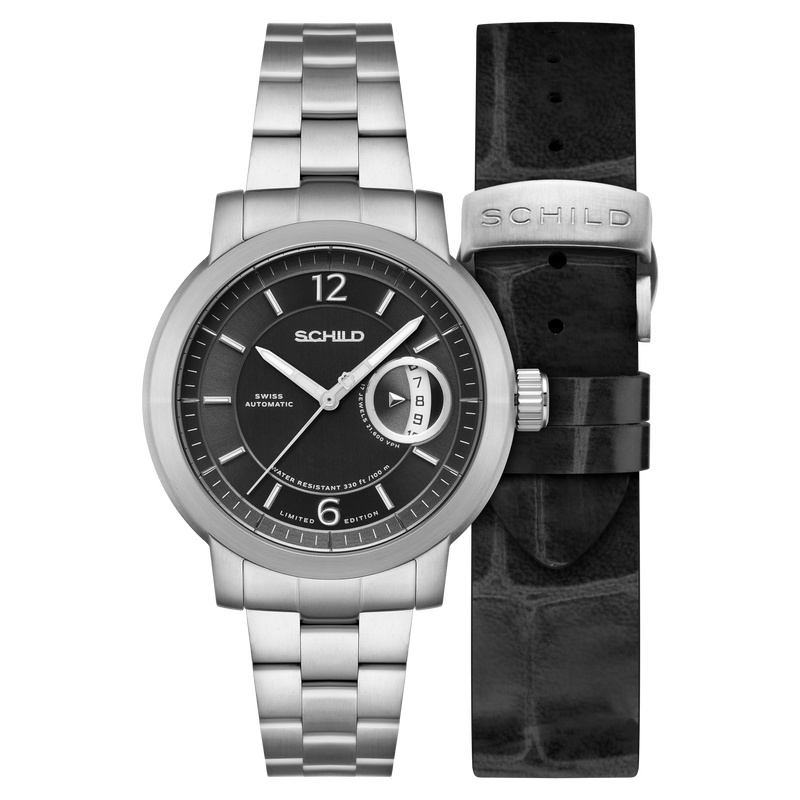 Heinrich Minimal Swiss Automatic Limited Edition Black / Stainless Steel | Black Dial