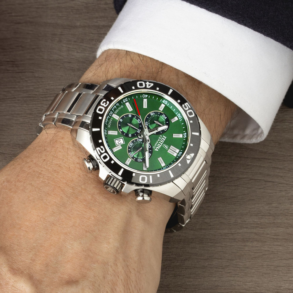 Chronograph Ceramic Green / Stainless Steel Green Dial