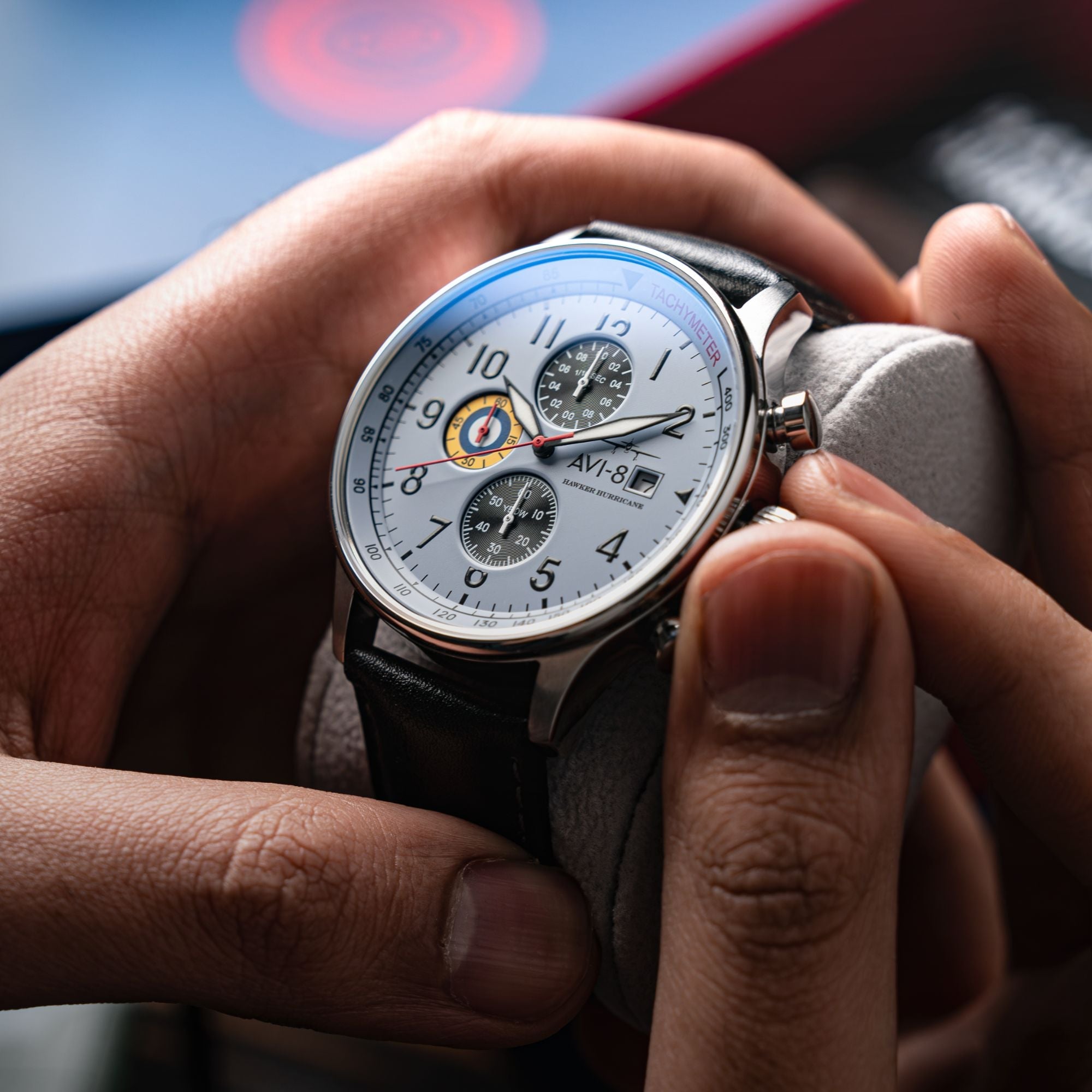 Classic Chronograph Gray / Black Leather | Gray Dial
