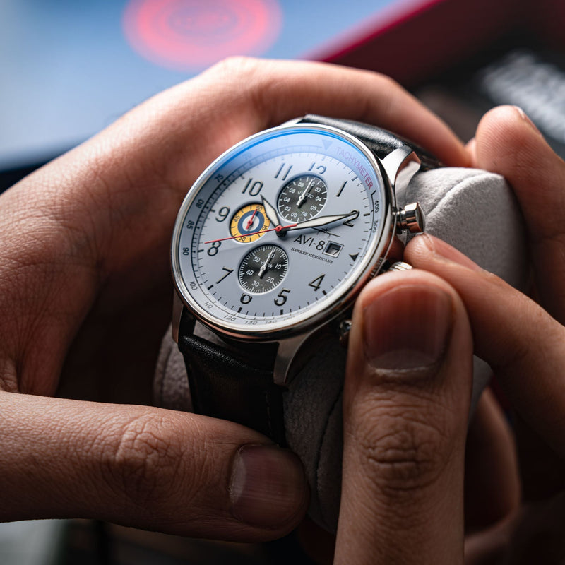 Classic Chronograph Gray / Black Leather | Gray Dial