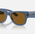 MEGA WAYFARER UNISEX Transparent Blu / Brown Bio-Based |  Dial