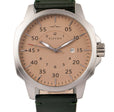 Hughes Watch w/ Date Green/Tan | Tan Dial