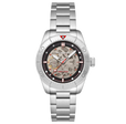Croft 42 Skeleton Automatic Silver & Red / Stainless Steel | Black Dial