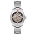 Croft 42 Skeleton Automatic Silver & Red / Stainless Steel | Black Dial