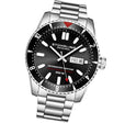 Aquadiver 1004 Black Silver/Stainless Steel | Black Dial