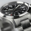KHAKI FIELD Black / Stainless Steel Black Dial