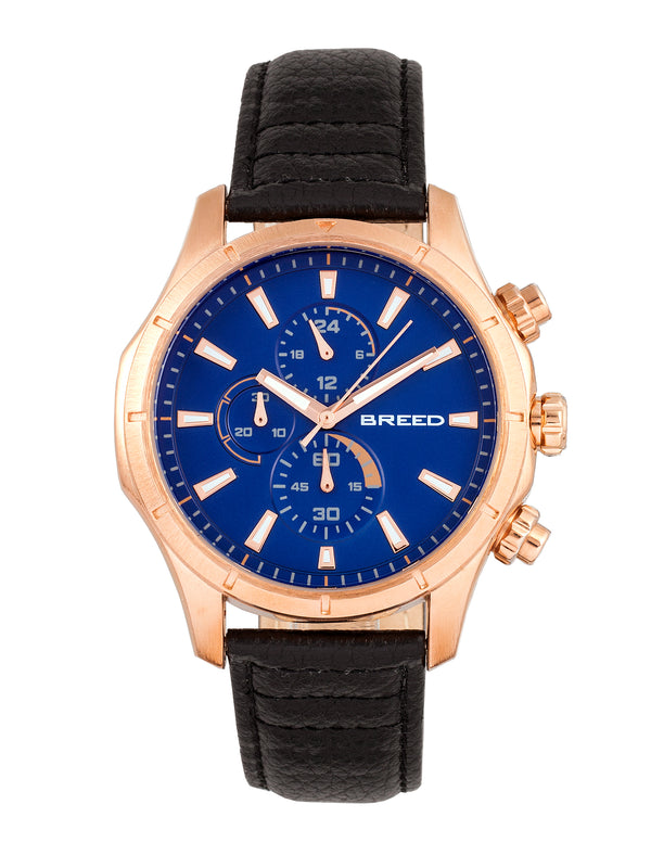 Lacroix Rose Gold/Black | Blue Dial
