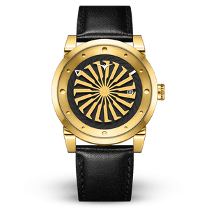 Blade 12K Stainless Steel Gold Plated | Black Dial