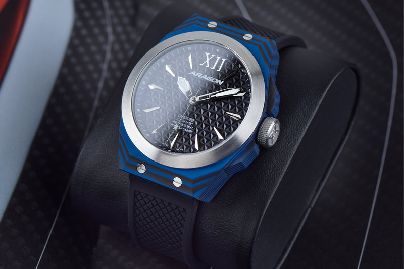 DF Carbon Fiber Automatic Black Dial, Blue Case | Black Dial